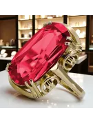 14K Yellow gold Ruby Ring Vintage style vrc038y